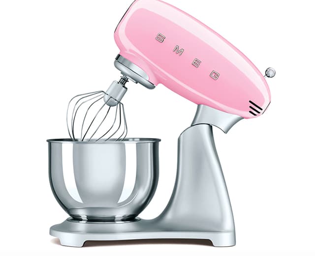 smeg kjøkkenmaksin rosa