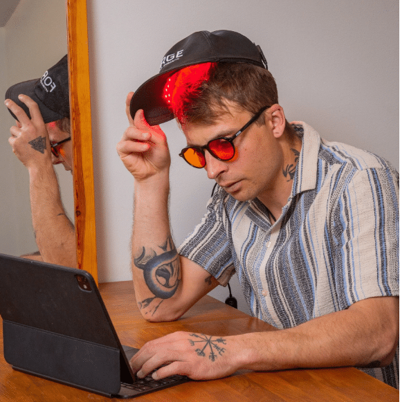 LED-caps med rødlys