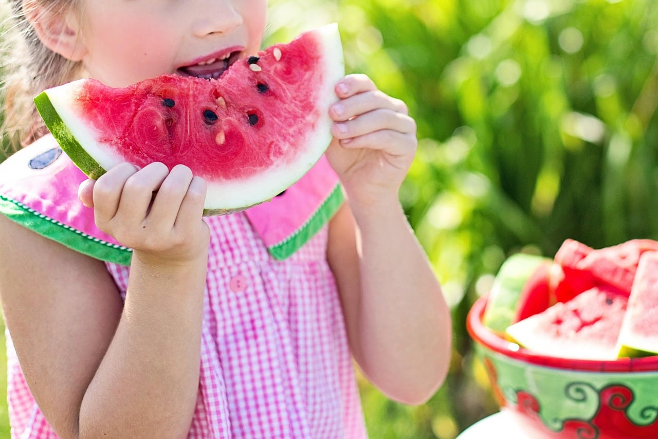 Vannmelon som mat på sommeren